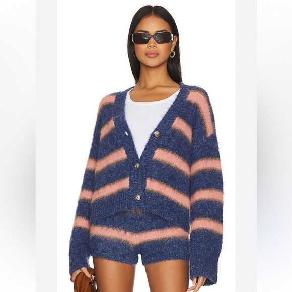 l*space Sweaters - LSPACE Montauk Cardigan and Hot Short in Montauk Stripe